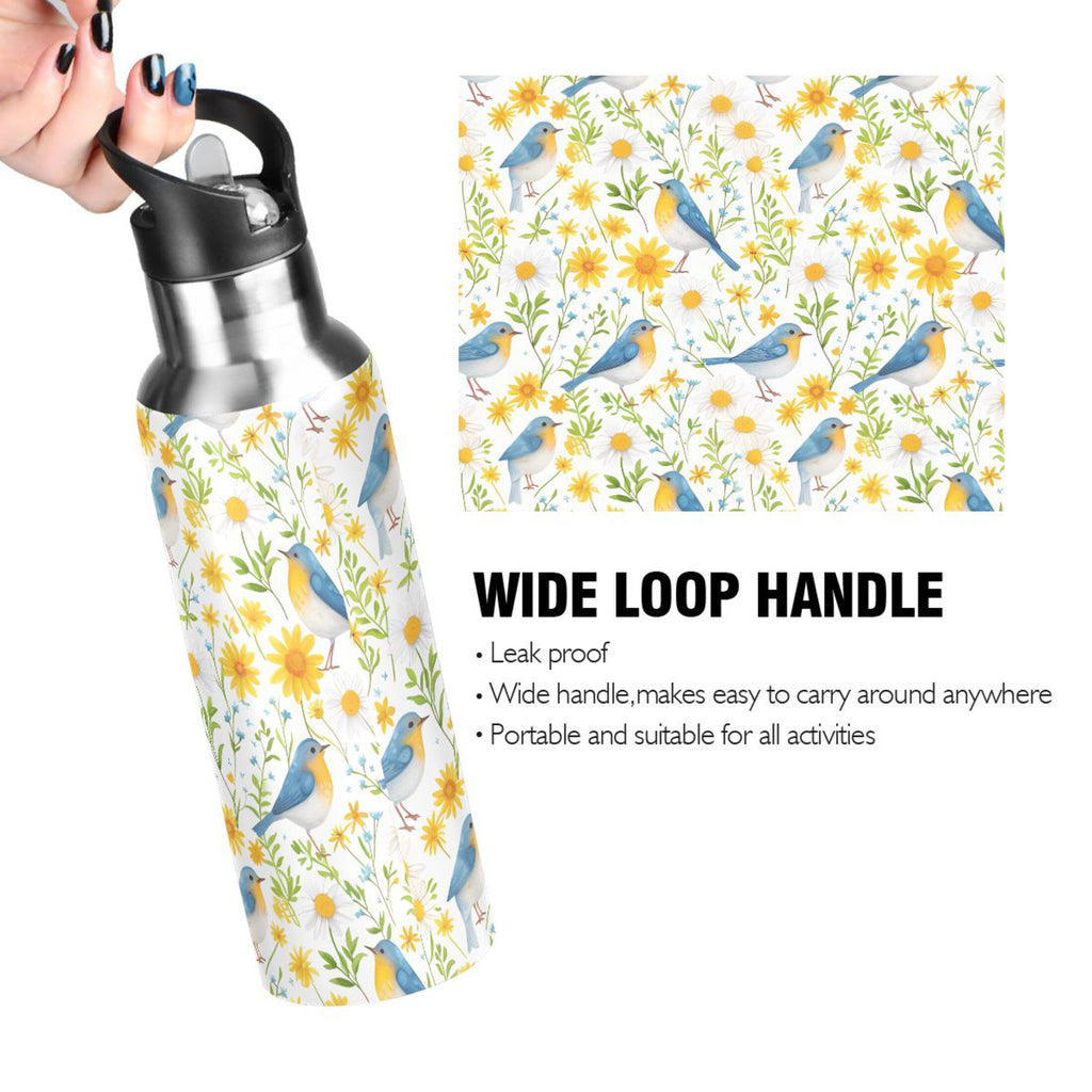 20 oz Insulated Stainless Steel Water Bottle with Straw Lid X6026
