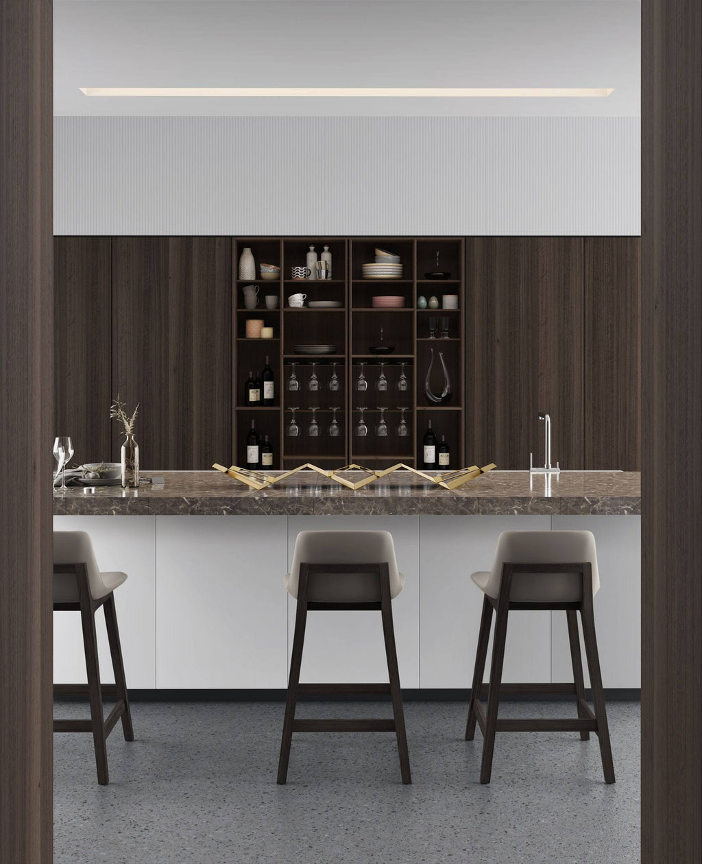 Graphite Eco Leather Counter Stool R326