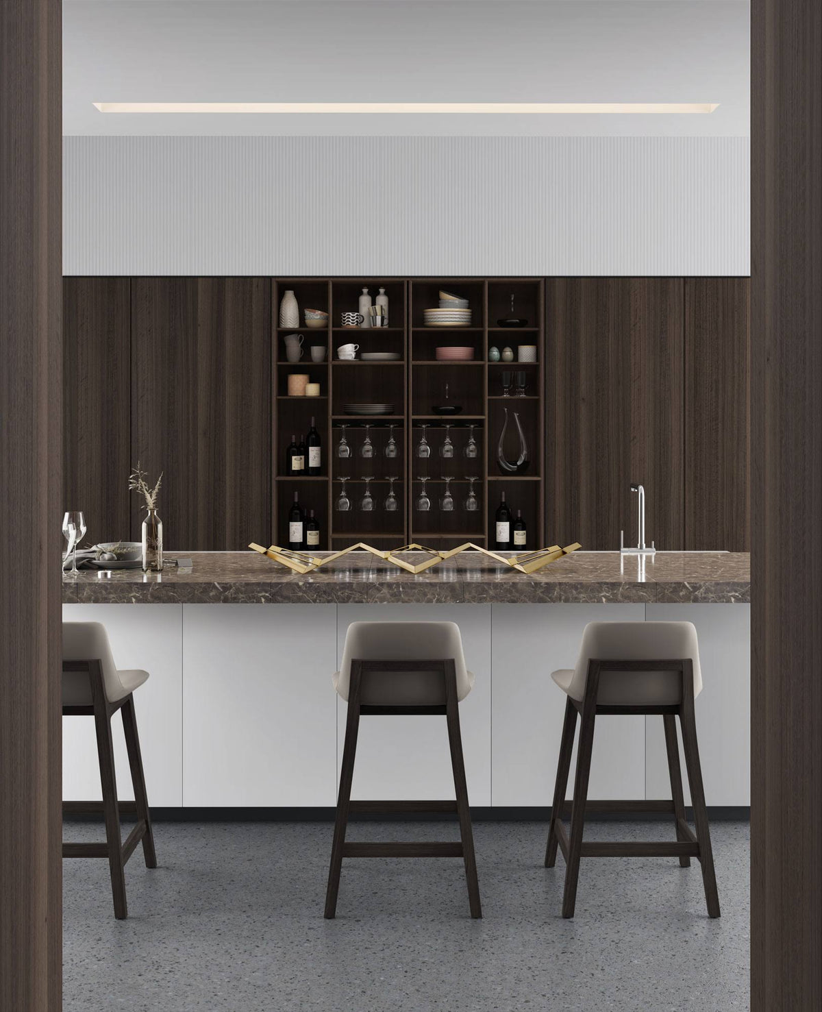 Graphite Eco Leather Counter Stool R326