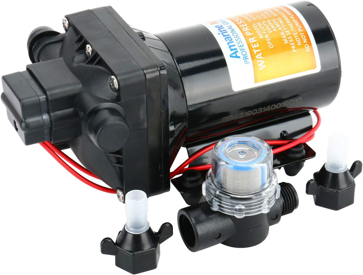 12V Fresh Water Pressure Diaphragm Pump 5 GPM 55 PSI Self Priming Z467489
