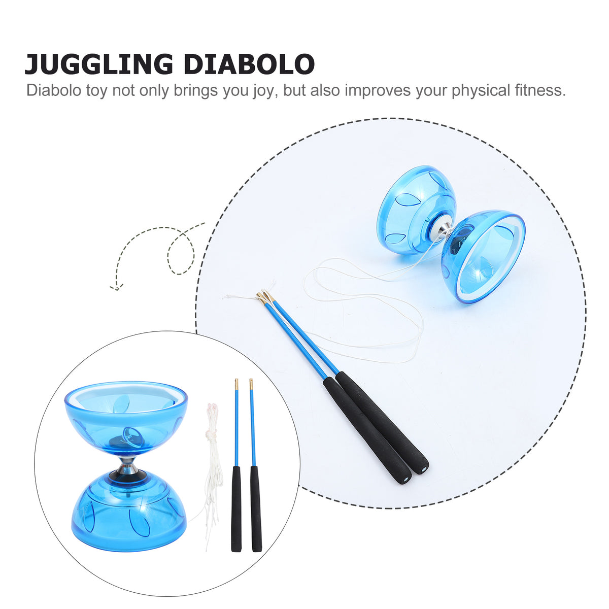Yoyo Bearing Carnival Unresponsive Beginners Fitness Set Juggling Stick Prize Game N565