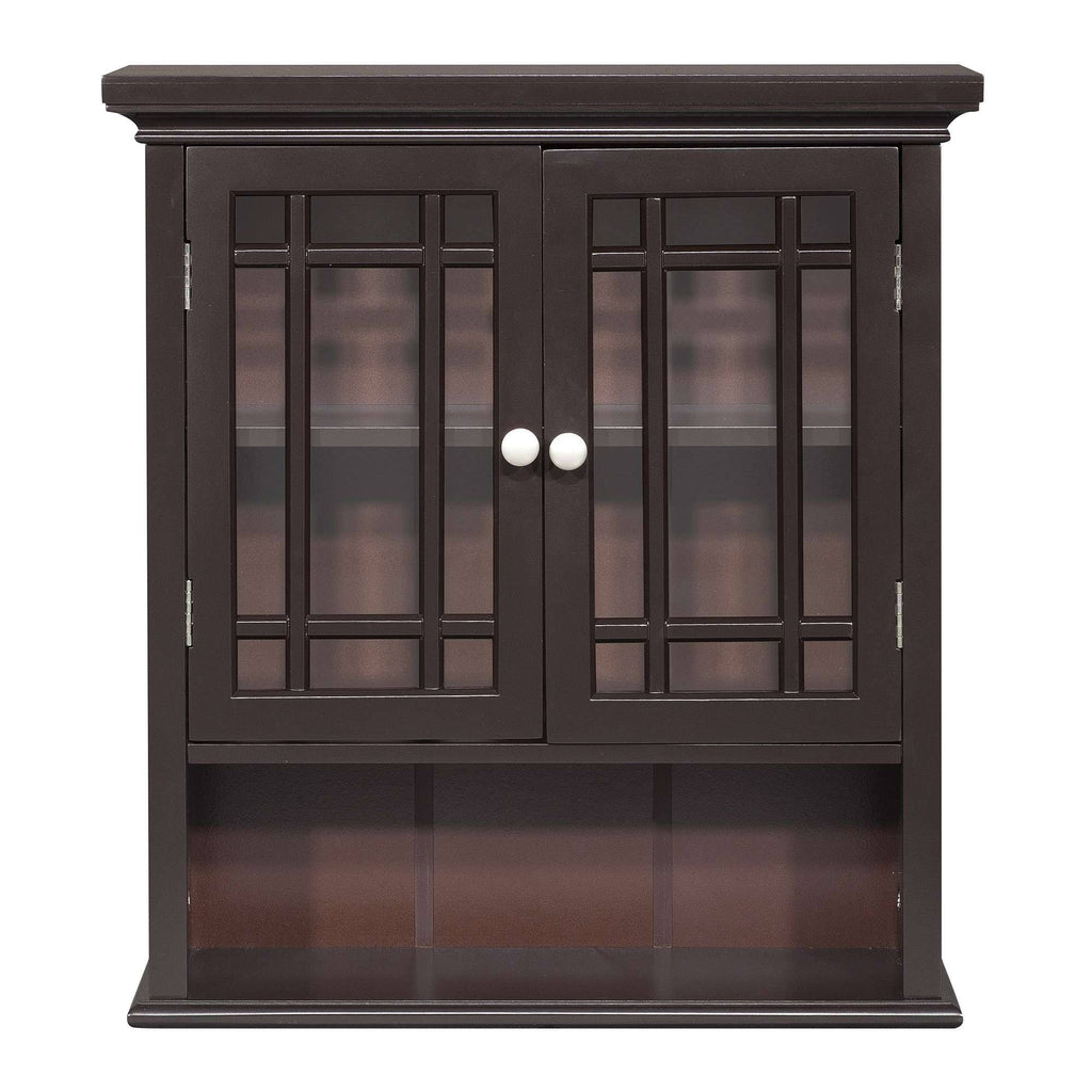 Dark Espresso Wall Cabinet with 2 Doors D805142