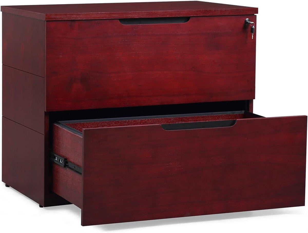 Mahogany 2 Drawer Lateral Filing Cabinet O7489