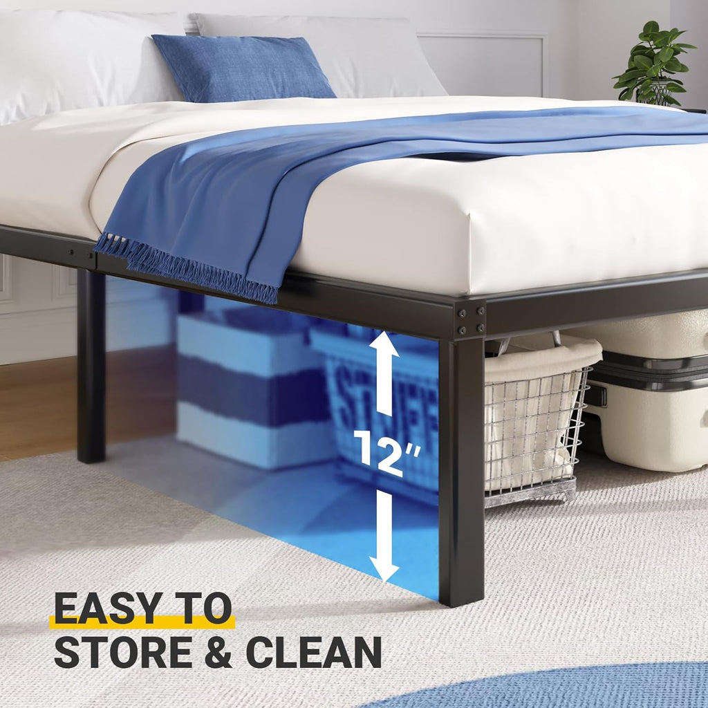 Queen Bed Frame with Storage Space Under Bed X8477