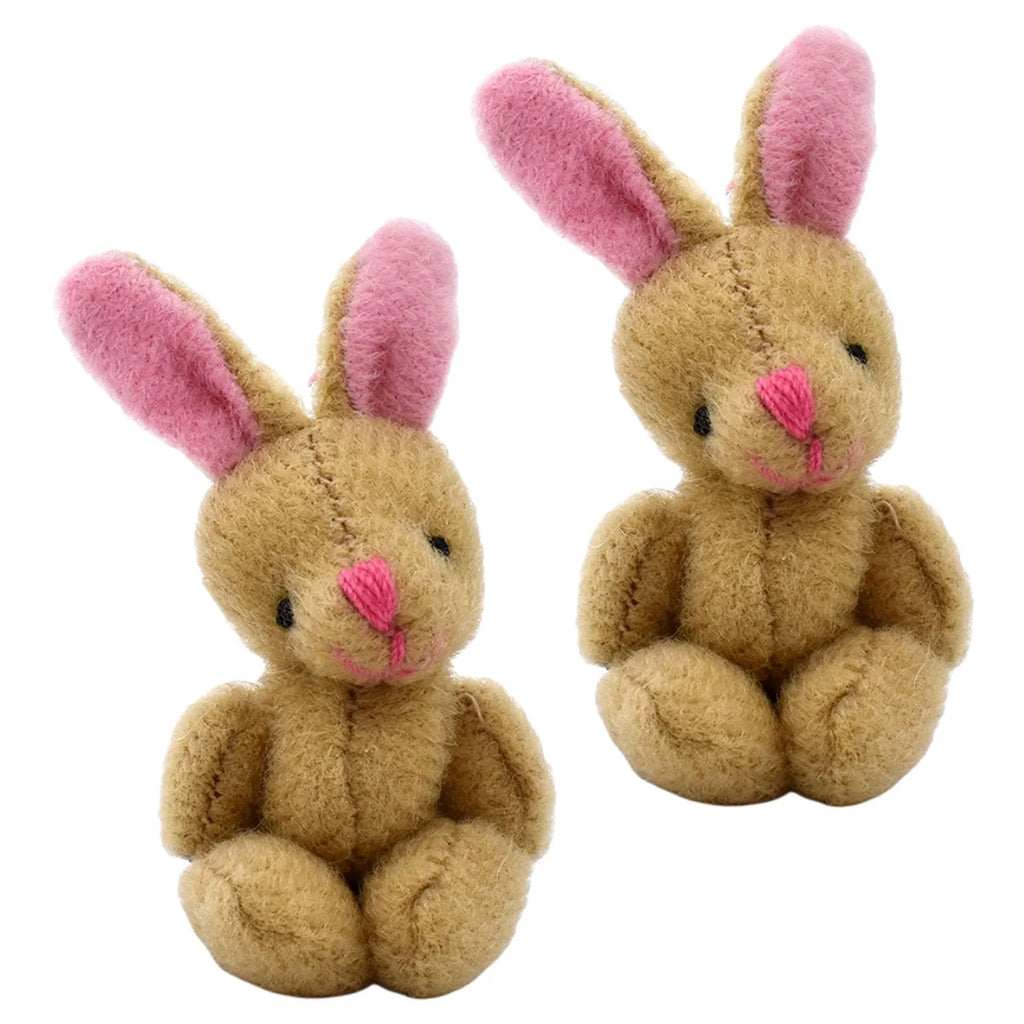 Mini Joint Bear/Rabbit Plush Dollhouse Decor Toys W246966
