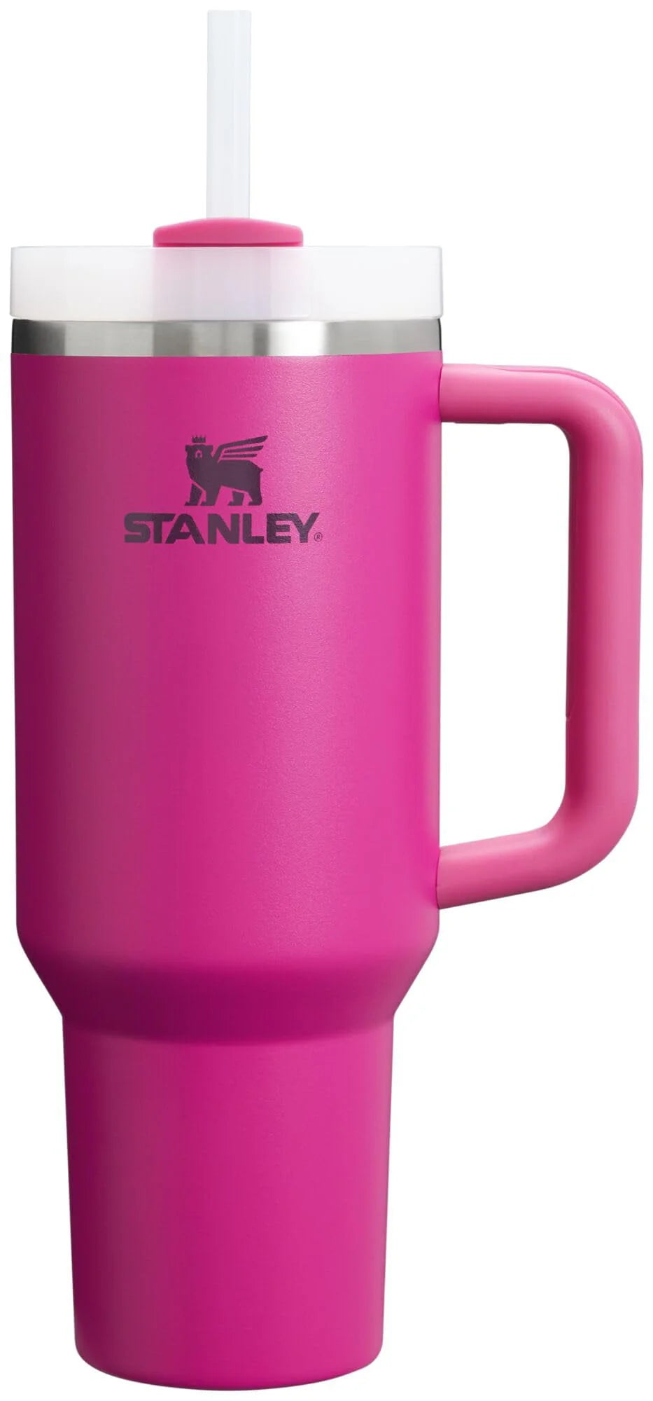 Stainless Steel Vacuum Insulated Tumbler with Lid and Straw 40 oz Fuchsia C973018