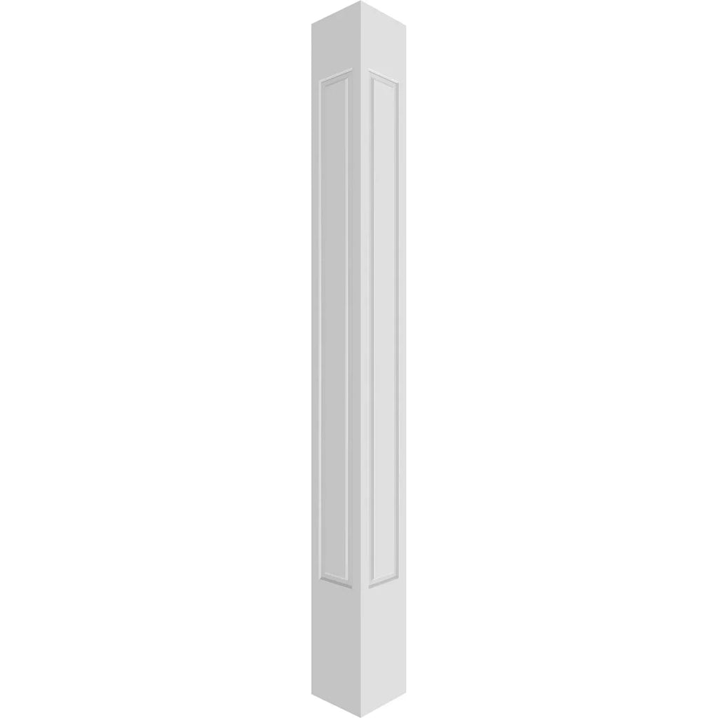 10"W x 9'H Square Non-Tapered Raised Panel PVC Column Wrap Kit S639
