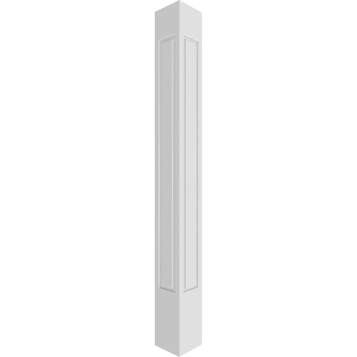 10"W x 9'H Square Non-Tapered Raised Panel PVC Column Wrap Kit S639