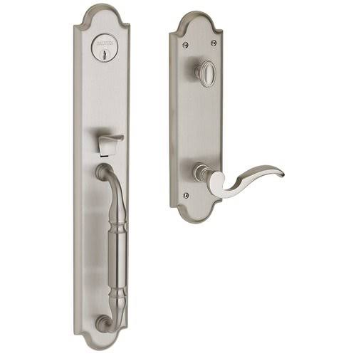 Distressed Antique Nickel Single Cylinder Handleset with Lever S328228