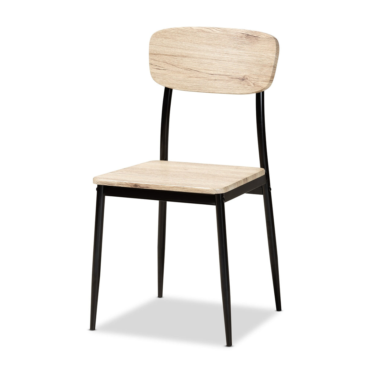 Brown Wood and Metal Dining Chair Set of 4 A914495
