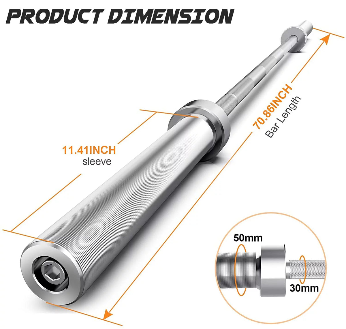 7FT Alloy Steel Olympic Barbell J3317