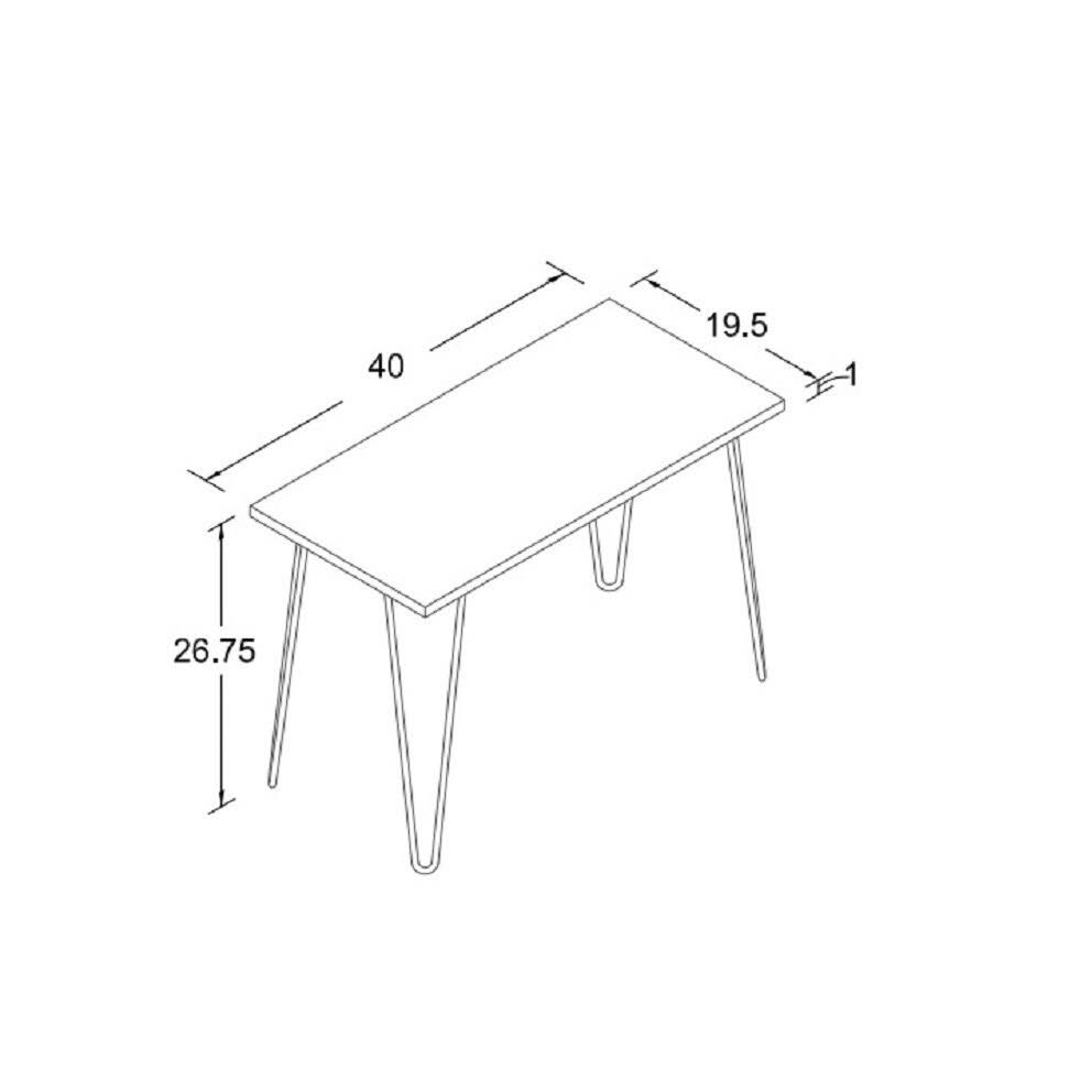 Gray Retro Desk B587