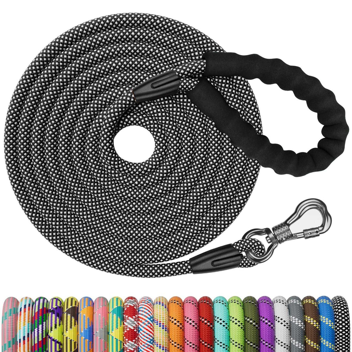 Rope Dog Leash with Swivel Lockable Hook J307487