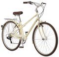 700c 7 Speeds Cream Hybrid Bike C406