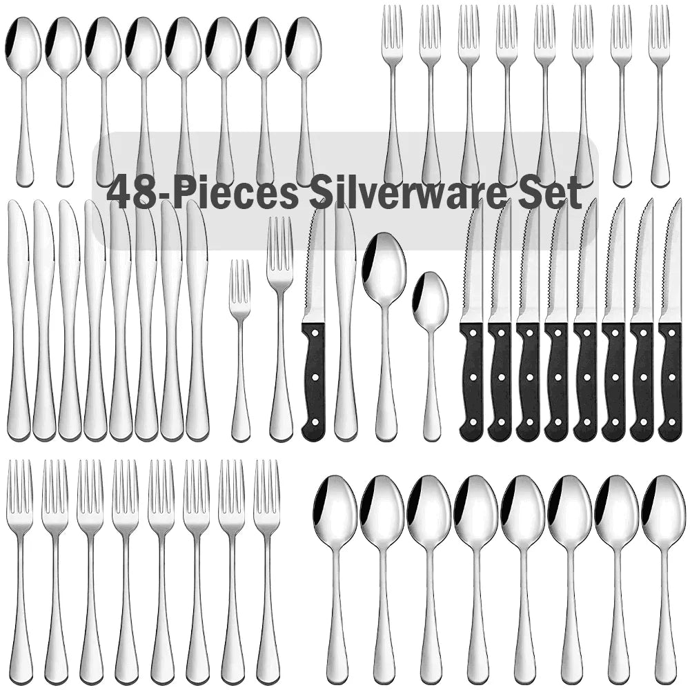 48-Pieces Stainless Steel Silverware Set M311024