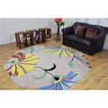 8 x 8 ft. Hand Tufted Wool Octagon Floral Round Rug T2857