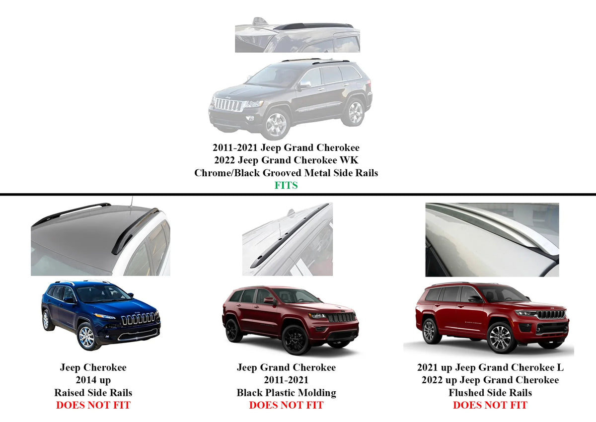 Roof Rack Crossbars and Double Kayak Rack Bundle for Jeep Grand Cherokee Y345267