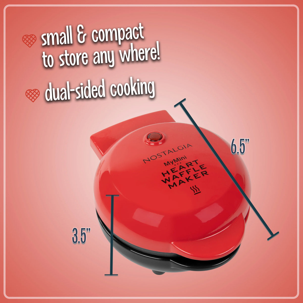 Personal Electric Heart Waffle Maker O86350