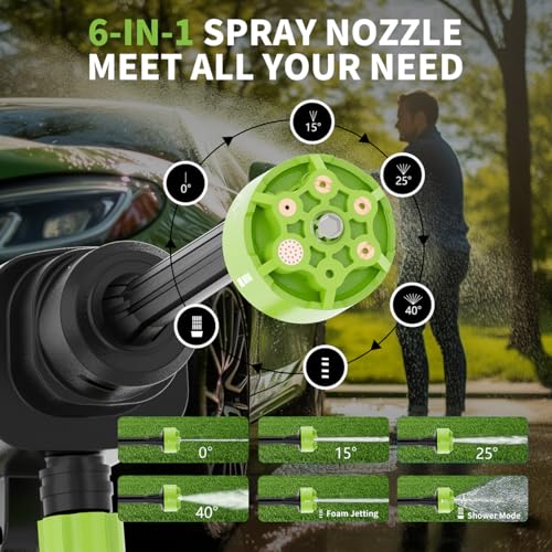 Cordless Portable Pressure Washer with 6-in-1 Nozzle K3852