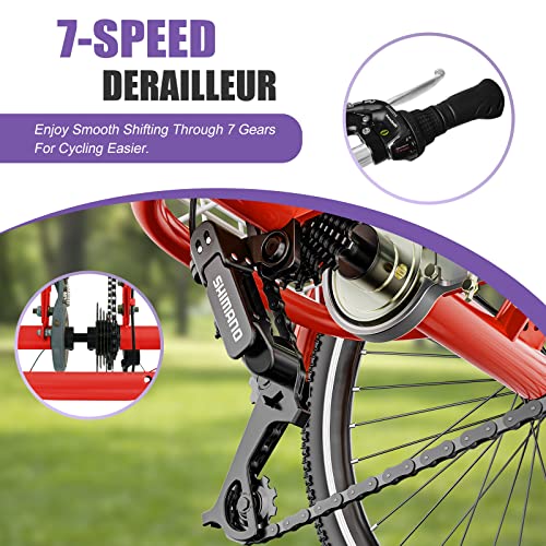 7 Speed 3 Wheel Adult Tricycle with Large Basket O942835
