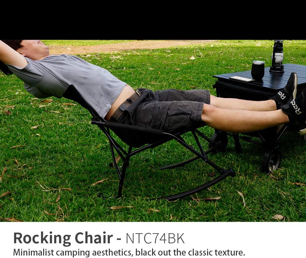 Black Rocking Camping Chair with Carry Bag Z11722