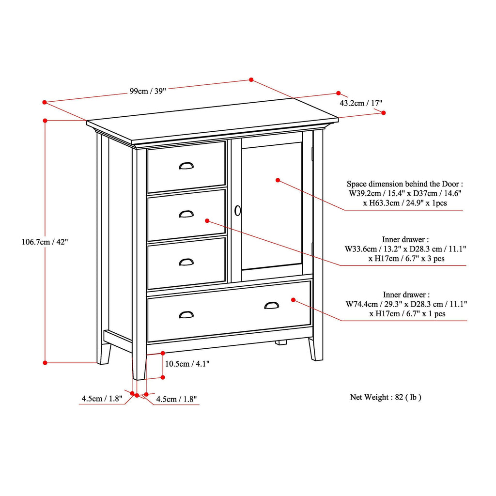 Solid Wood Storage Cabinet O894