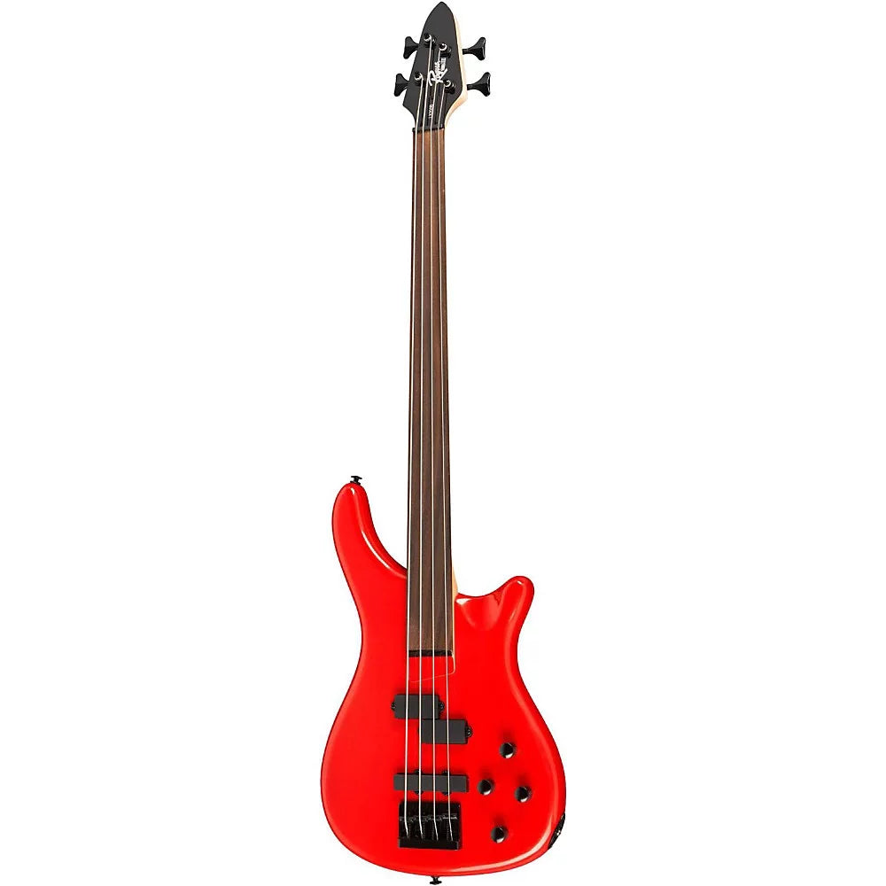 Candy Apple Red Fretless Electric Bass Guitar R4787
