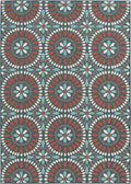 5' x 7' Medallion Polypropylene Outdoor Area Rug B40208