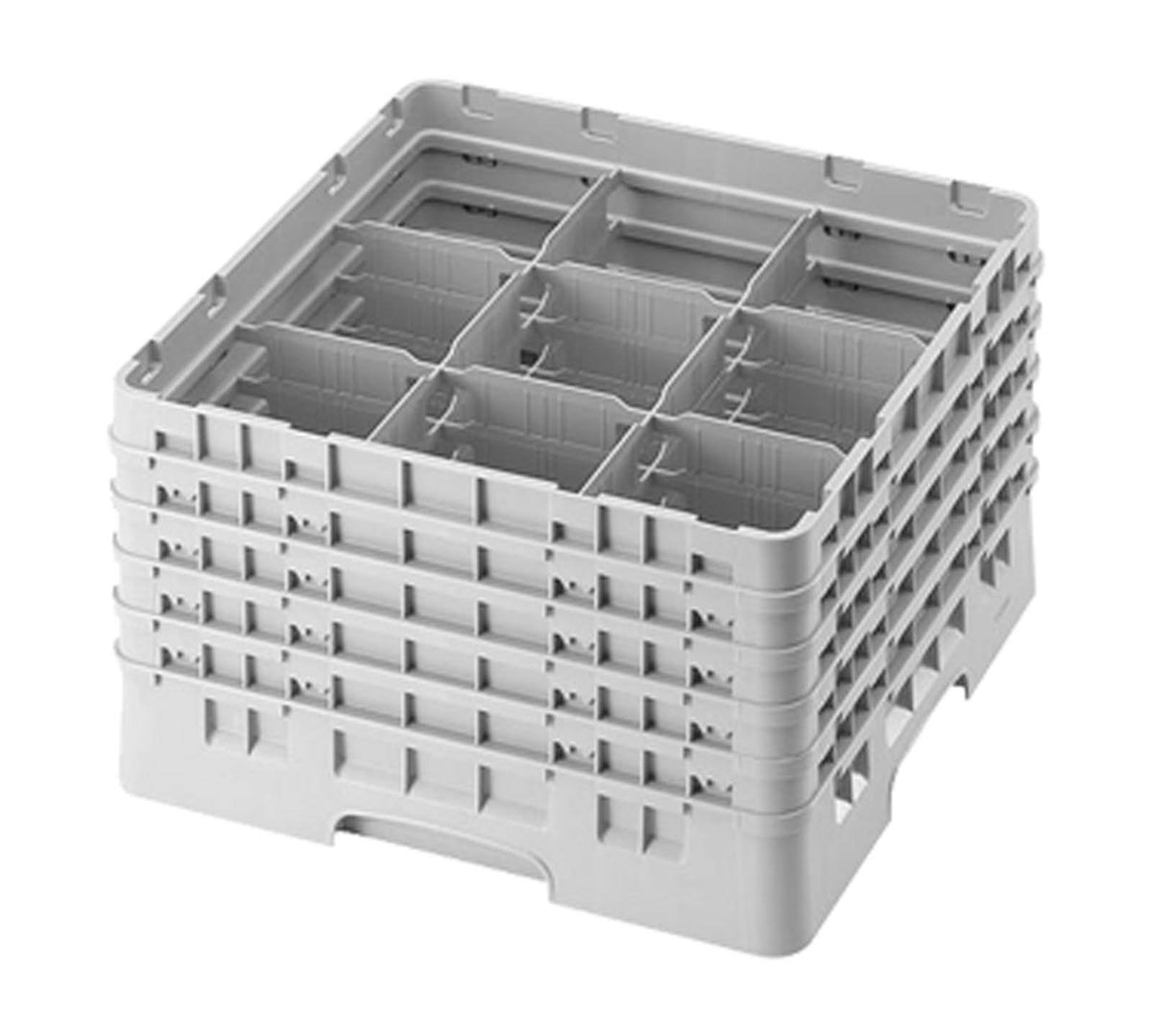 9 Compartment Glass Rack N9534