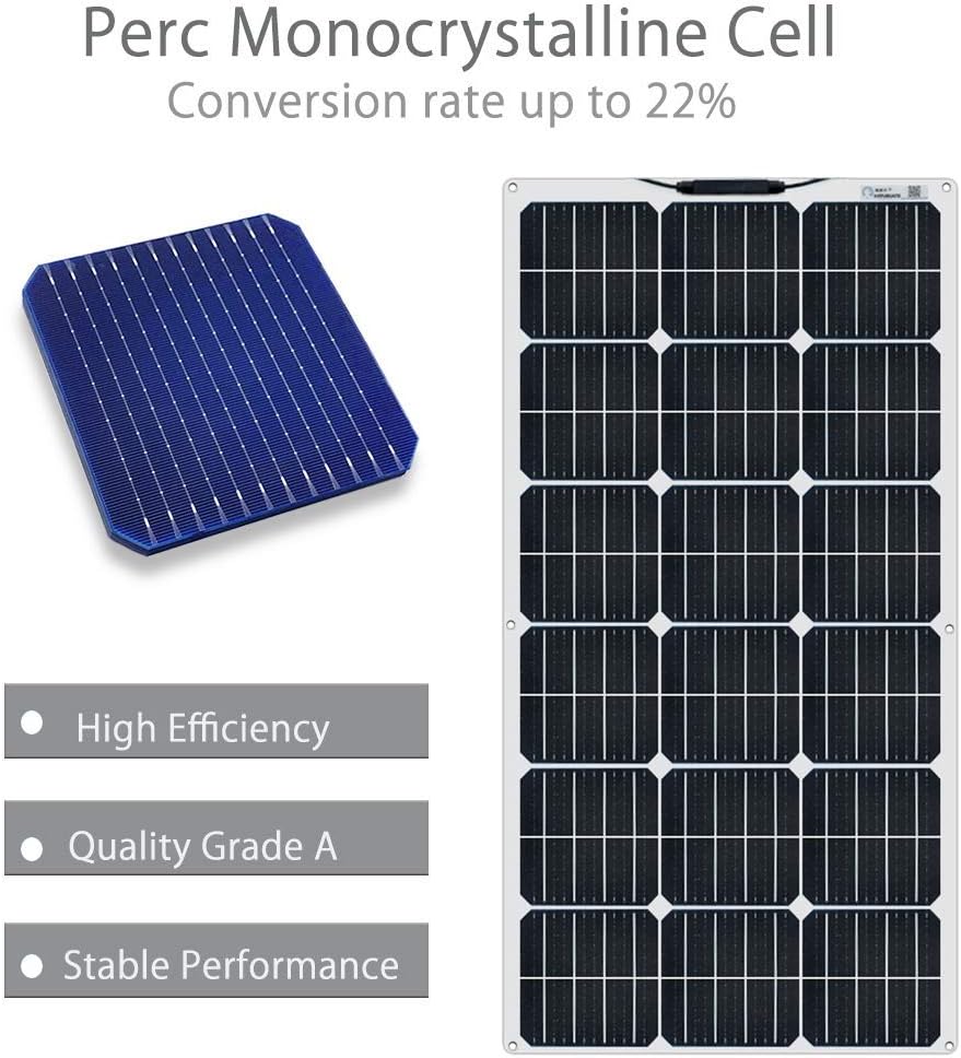 100W 12V Monocrystalline Flexible Solar Panel Kit A82971