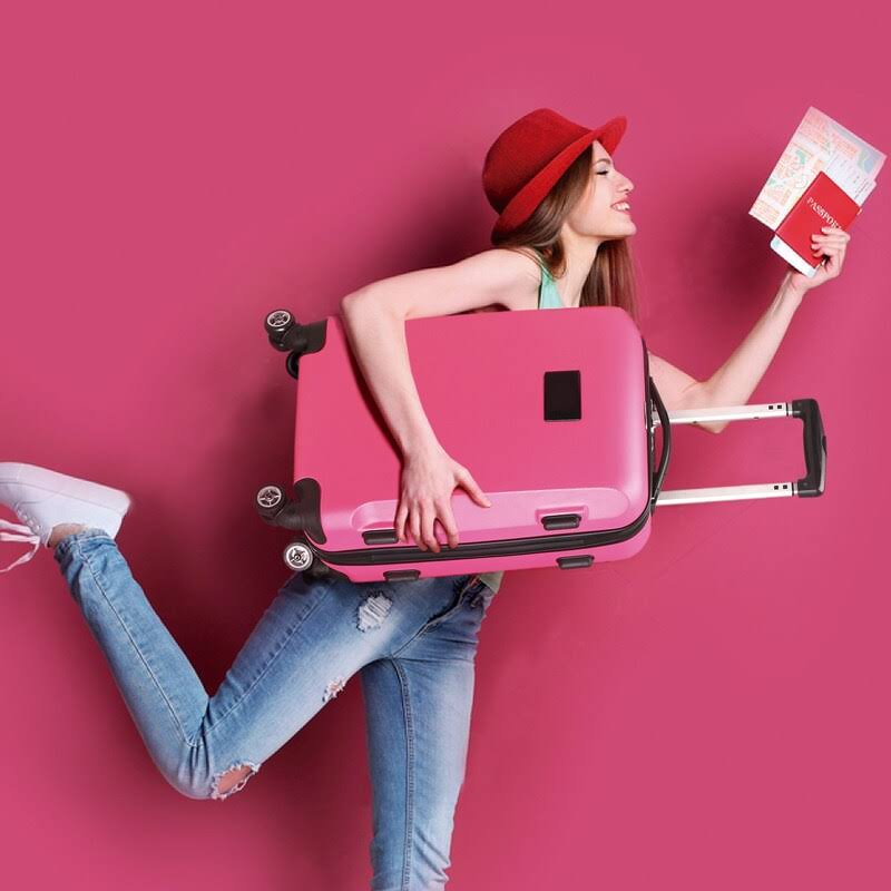 Pink 20 inch Carry on Hardcase Spinner R6779