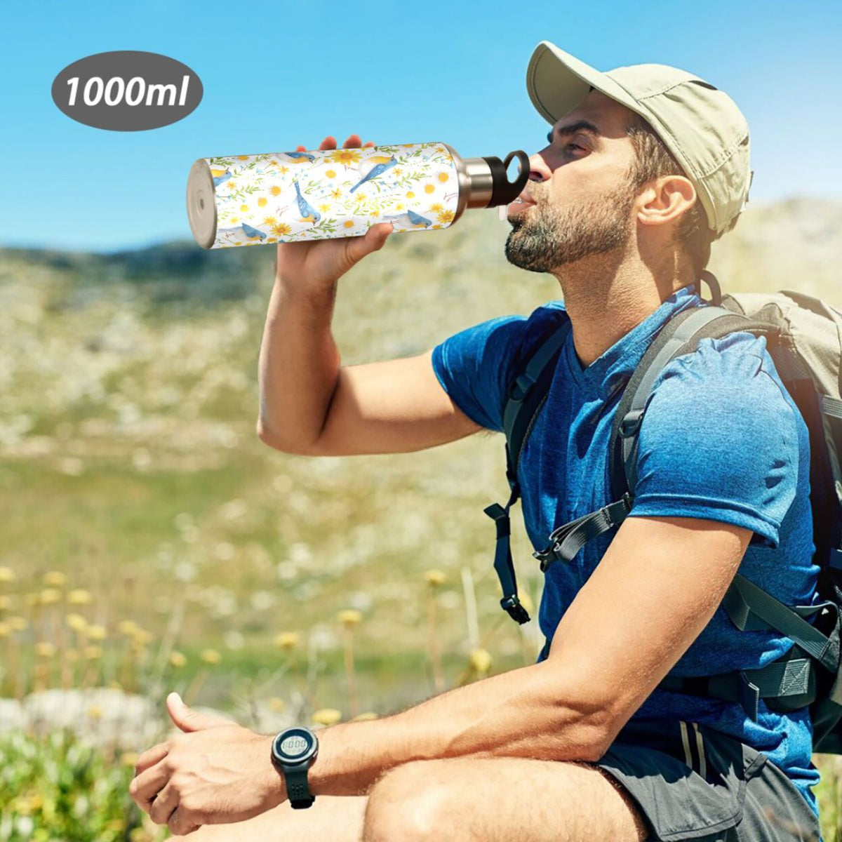 20 oz Insulated Stainless Steel Water Bottle with Straw Lid X6026