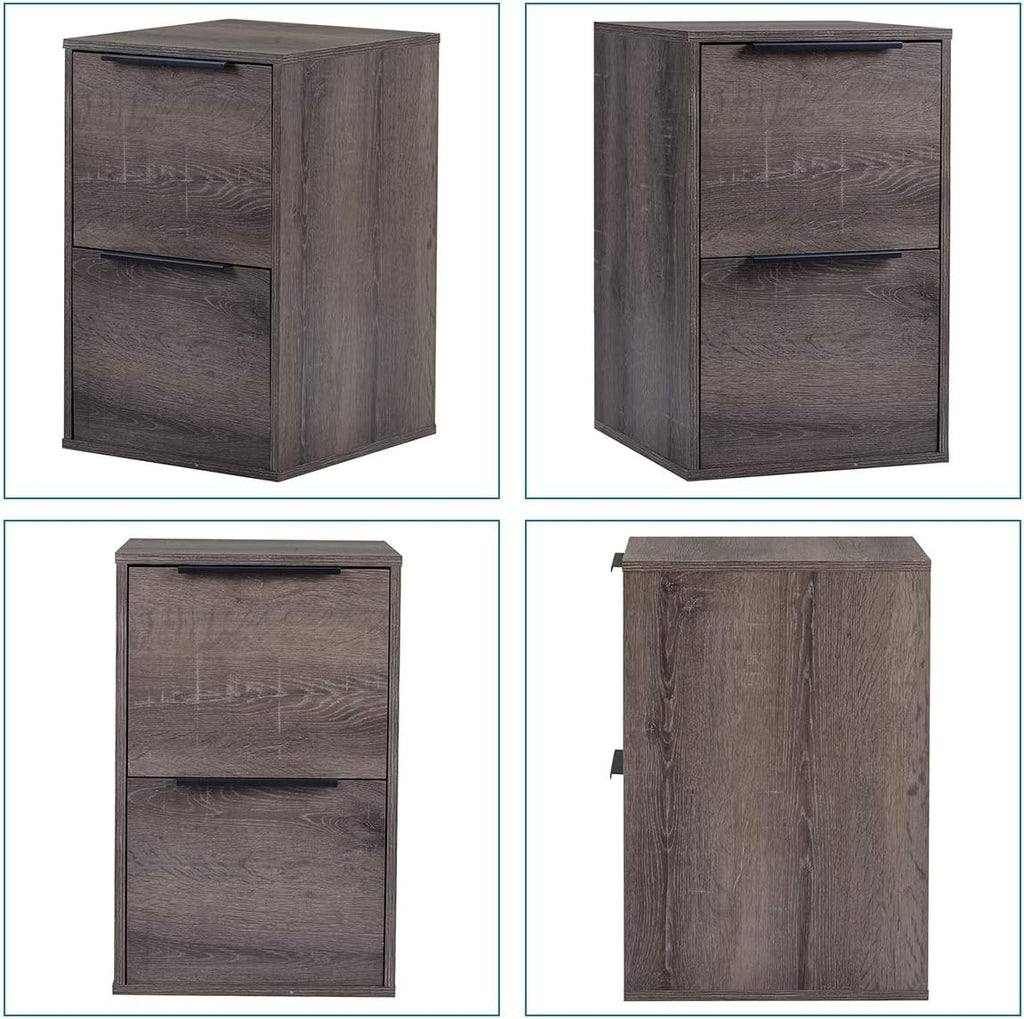 2 Drawer Walnut File Cabinet J640380