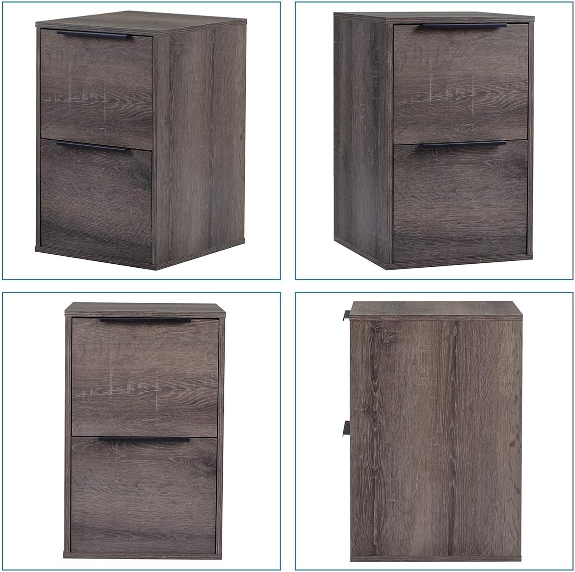 2 Drawer Walnut File Cabinet J640380