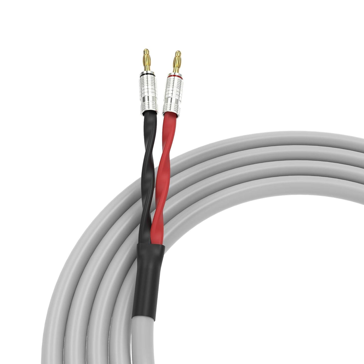Gray 3 Feet Banana Plugs Speaker Cable L88089