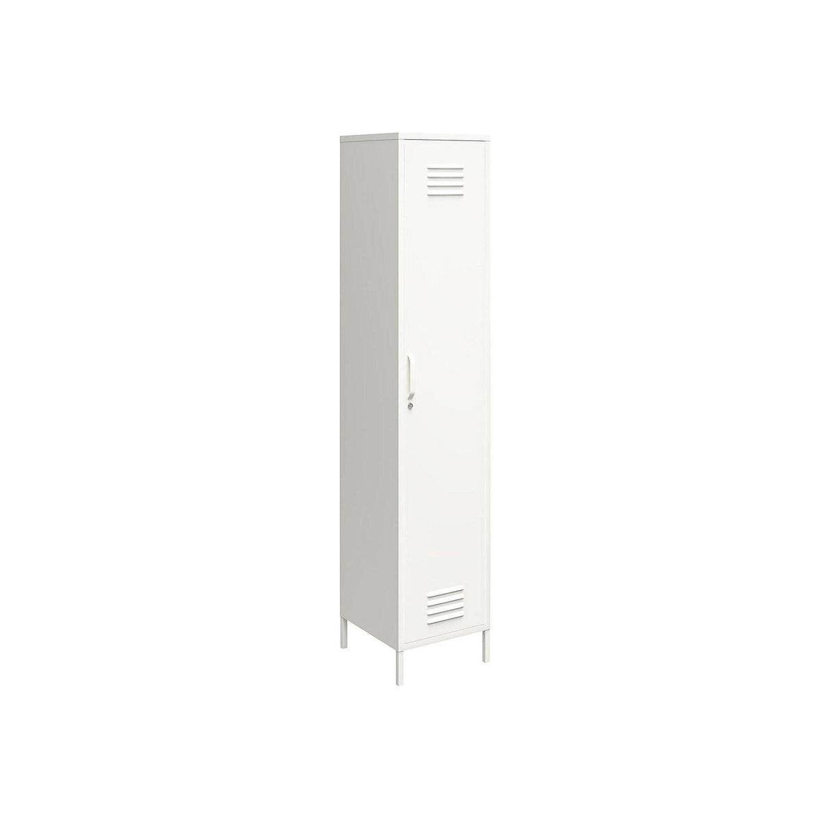 White Metal Locker Storage Cabinet J130751