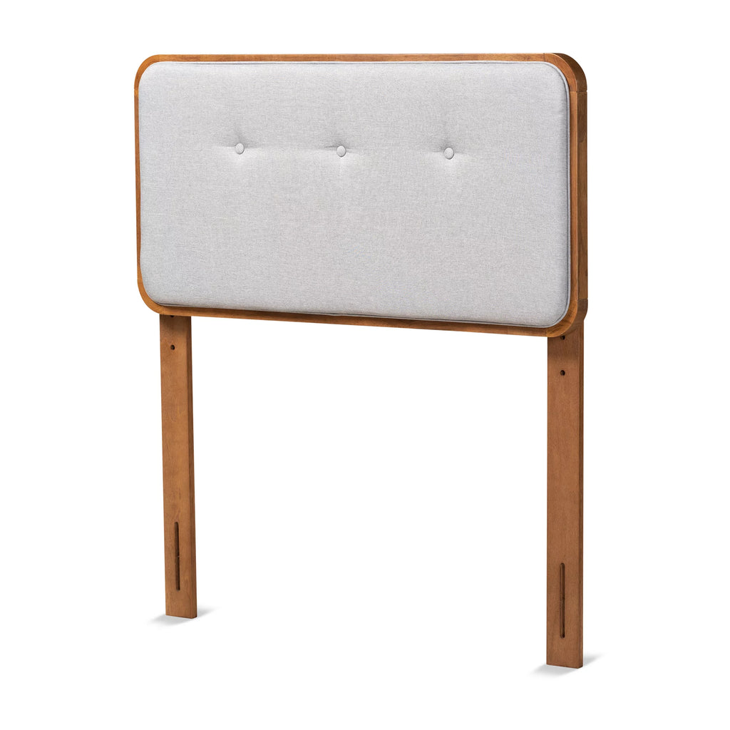 Light Grey Walnut Twin Upholstered Headboard R825816