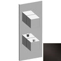 Architectural Black Square Thermostatic 2-Hole Trim Plate and Handle A97358