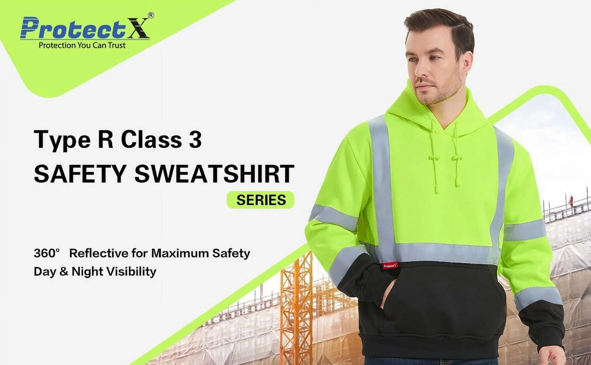 Green X Large Hi Vis Safety Hoodie D420789