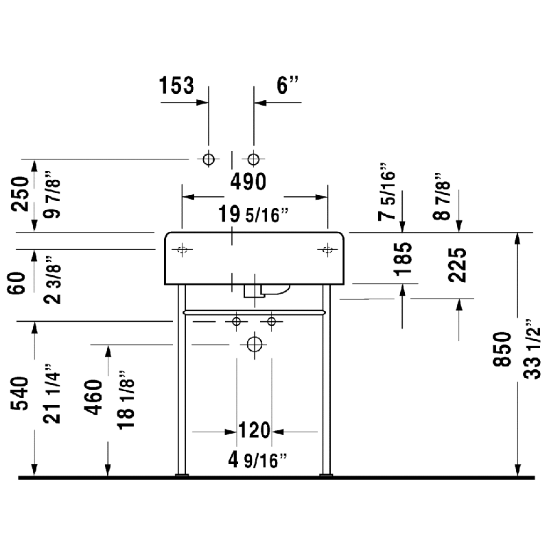 White Washbasin P5549