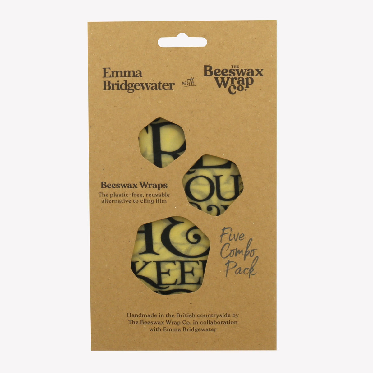 Black Toast Pack of 5 Beeswax Wraps D906795