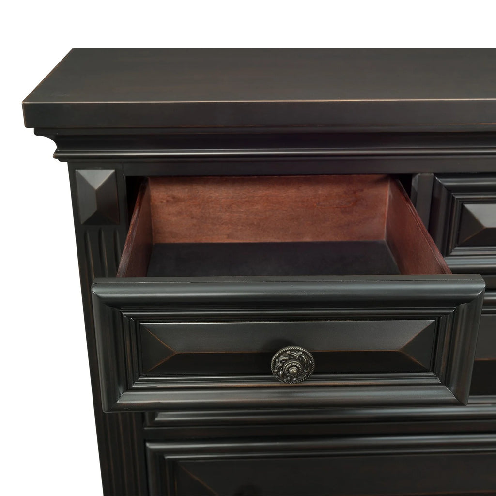 6 Drawer Chest in Antique Black X491