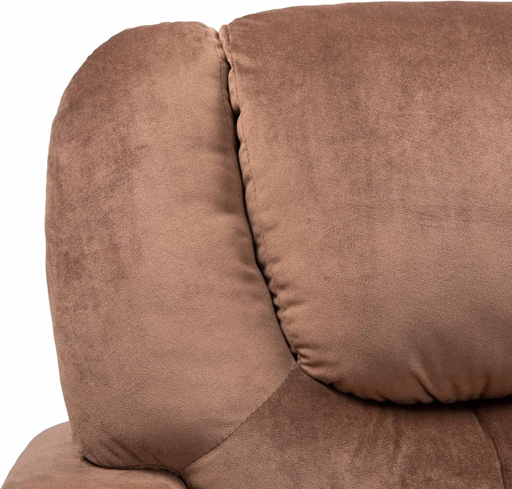 Brown Microfiber Toddler Recliner with Footrest K81612