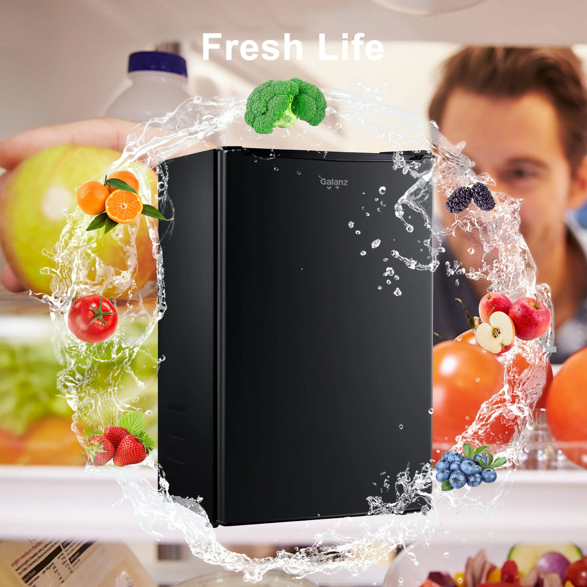 3.3 Cu ft Black Mini Fridge M890