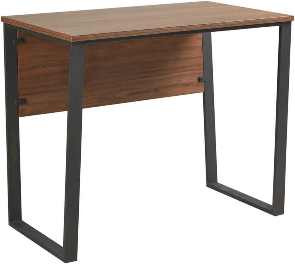 Home Office Computer Desk with Wooden Top and Metal Legs J948