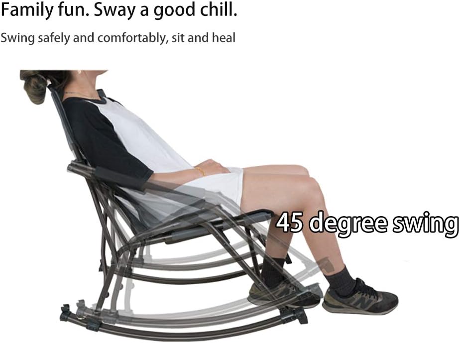 Black Rocking Camping Chair with Carry Bag Z11722