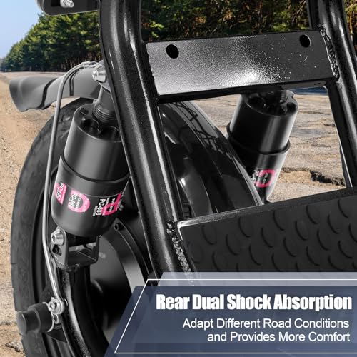 Electric Scooter with Seat, 14" Tires Foldable with Basket B40345