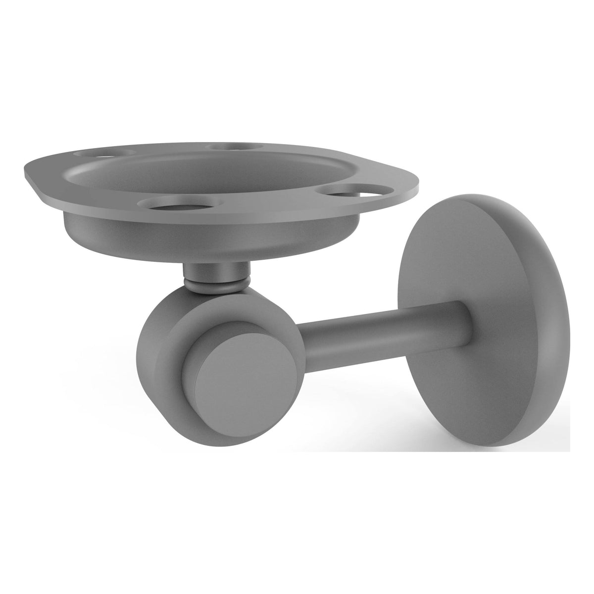 Matte Gray Tumbler and Toothbrush Holder P87687