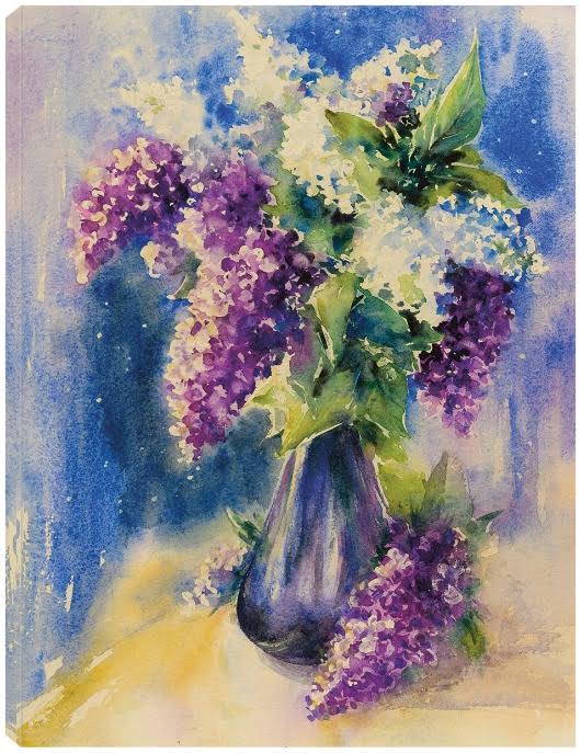Purple and Ivory Lilacs Canvas Art 24x32 K71406