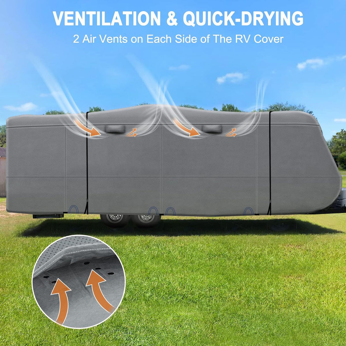 Heavy Duty 5 Layers Anti-UV Travel Trailer Cover 24'1 - 26' S20033